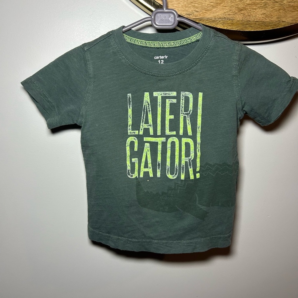 Carter's Dark Green 'Later Gator' Tee